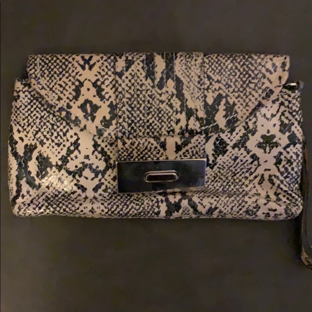 Small snake skin clutch